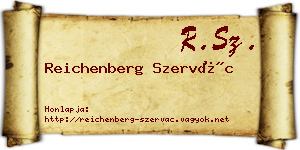 Reichenberg Szervác névjegykártya